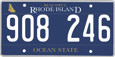 RI license plate 908246