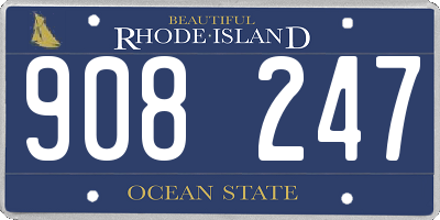 RI license plate 908247
