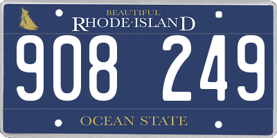 RI license plate 908249