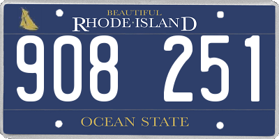 RI license plate 908251