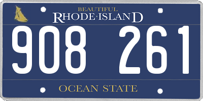 RI license plate 908261