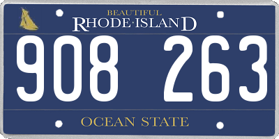 RI license plate 908263