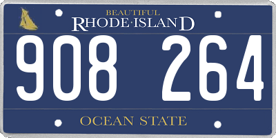RI license plate 908264