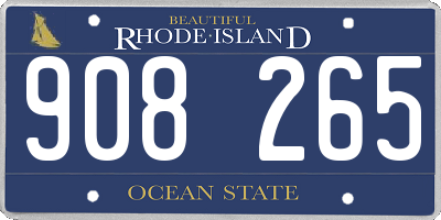 RI license plate 908265