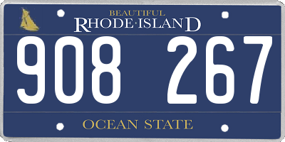 RI license plate 908267