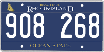 RI license plate 908268