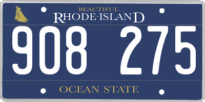 RI license plate 908275