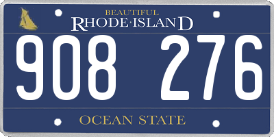 RI license plate 908276