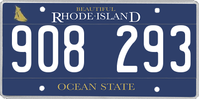 RI license plate 908293