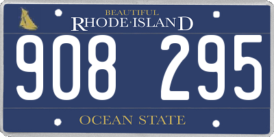 RI license plate 908295
