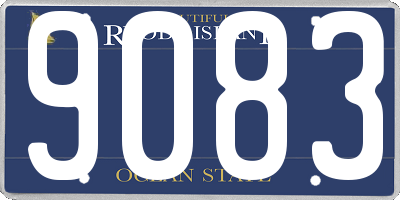 RI license plate 9083