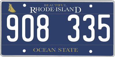 RI license plate 908335