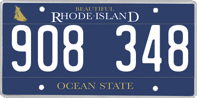 RI license plate 908348