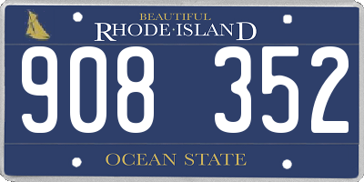 RI license plate 908352