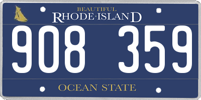 RI license plate 908359