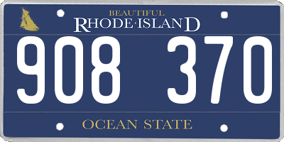 RI license plate 908370