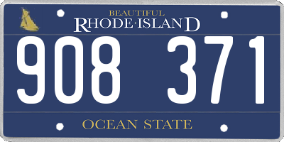 RI license plate 908371