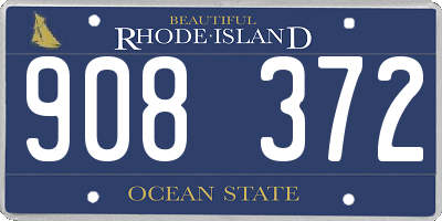 RI license plate 908372