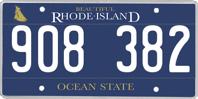 RI license plate 908382