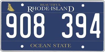 RI license plate 908394