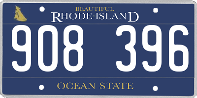 RI license plate 908396