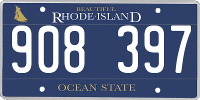 RI license plate 908397