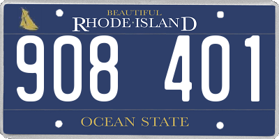 RI license plate 908401