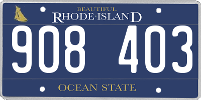 RI license plate 908403