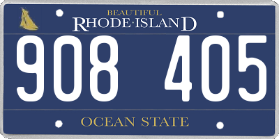 RI license plate 908405