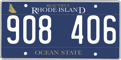 RI license plate 908406