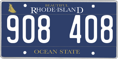 RI license plate 908408