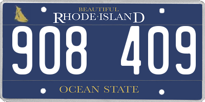RI license plate 908409