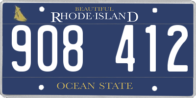 RI license plate 908412