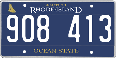 RI license plate 908413