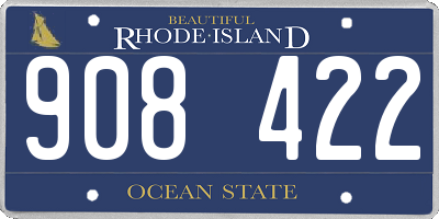 RI license plate 908422