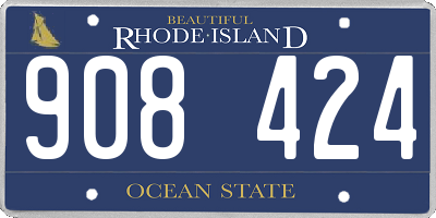 RI license plate 908424