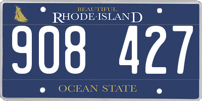 RI license plate 908427