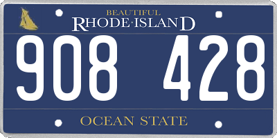 RI license plate 908428