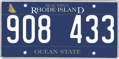 RI license plate 908433