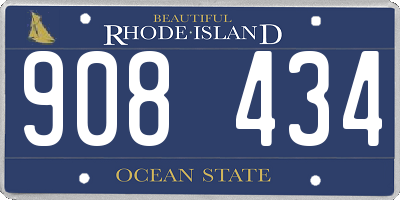RI license plate 908434