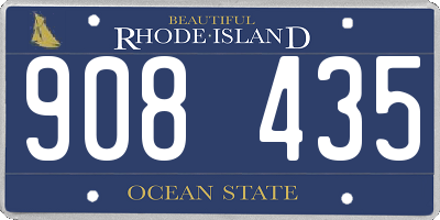 RI license plate 908435