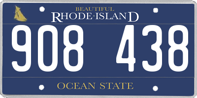 RI license plate 908438