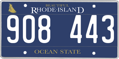 RI license plate 908443