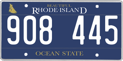 RI license plate 908445