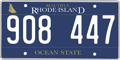 RI license plate 908447