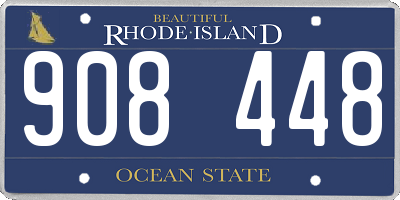 RI license plate 908448