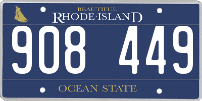 RI license plate 908449