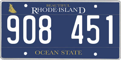 RI license plate 908451