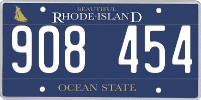 RI license plate 908454