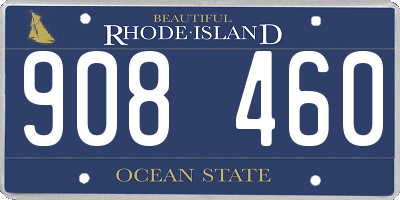 RI license plate 908460